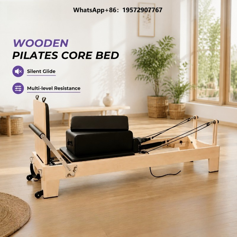 Pilates Yoga Studio - Profesjonalny drewniany reformer do pilatesu z
