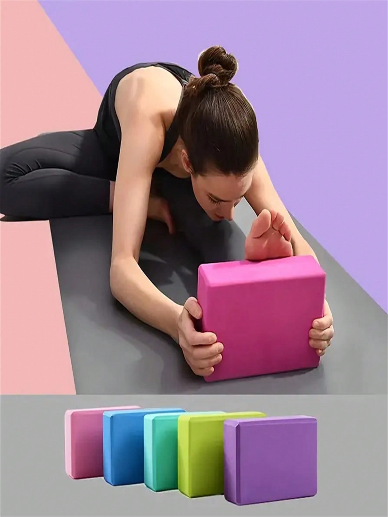 1 Czarny blok do jogi z pianki – Pilates Yoga Block recenzja i cena