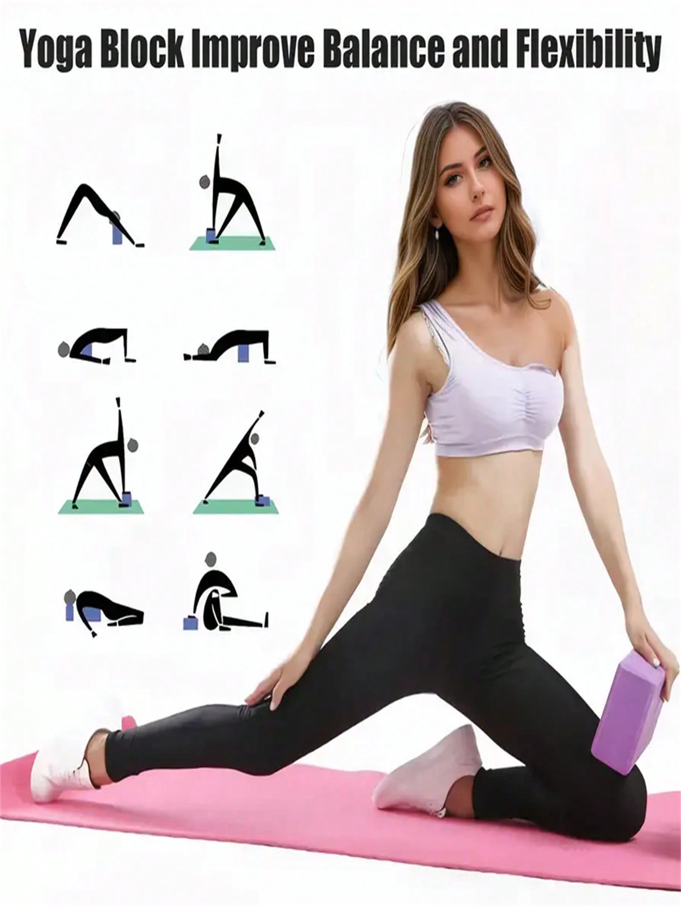 1 Czarny blok do jogi z pianki – Pilates Yoga Block recenzja i cena