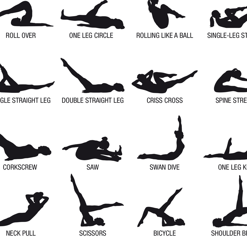 Plakat bez ramy z schematem ćw – Pilates Yoga Origin recenzja i cena