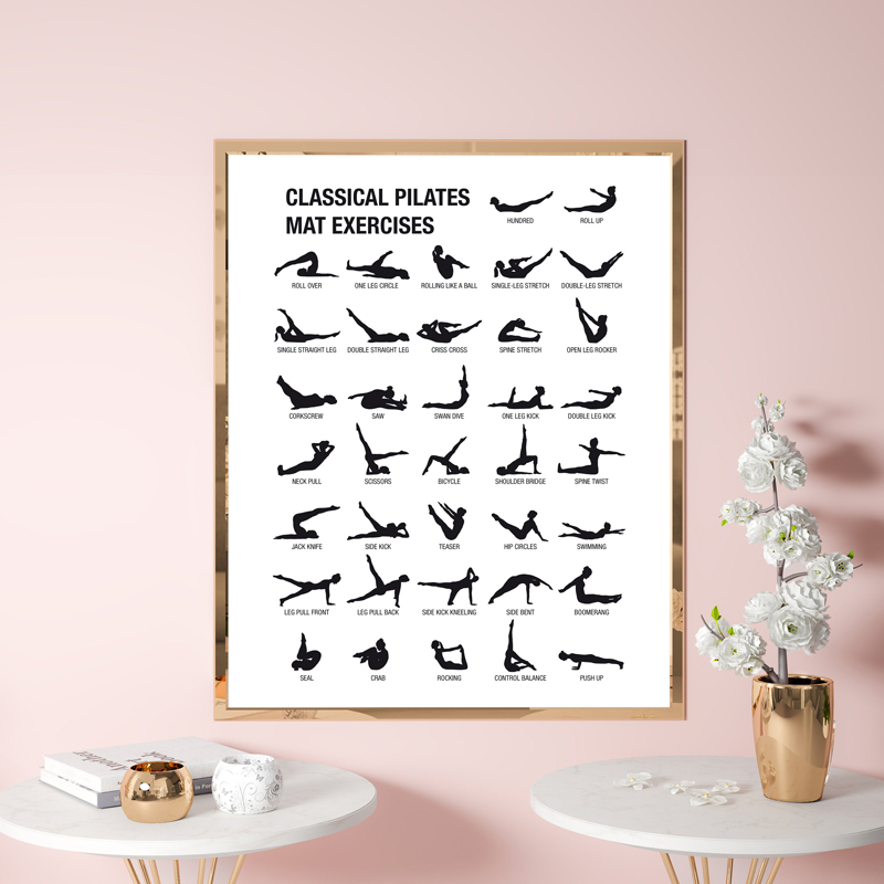 Plakat bez ramy z schematem ćw – Pilates Yoga Origin recenzja i cena